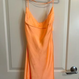 Zara orange cocktail dress